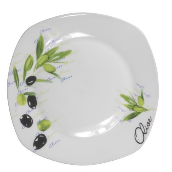 LORREN HOME TRENDSPorcelain 20 Piece Square Dinnerware Set Service for 4 - Picture 3 of 7